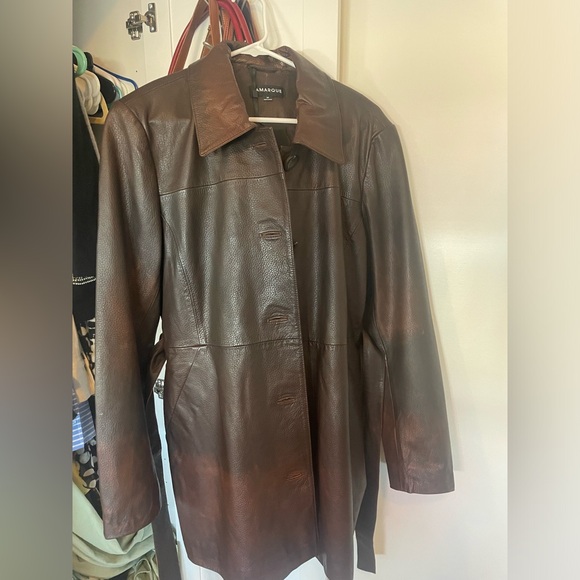 LAMARQUE COLLECTION MARLOWE | LEATHER TRENCH COAT - Picture 3 of 9